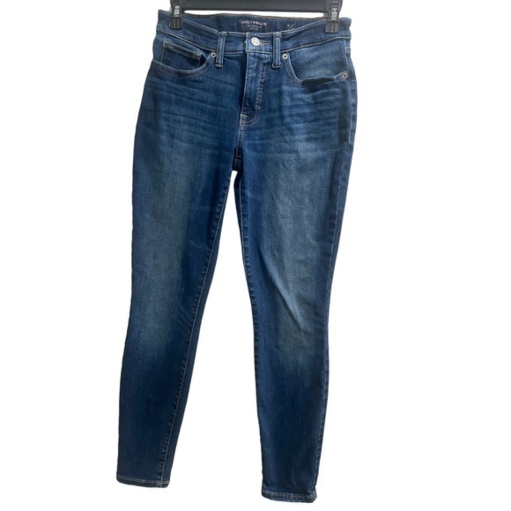 Womens‎ Lucky Brand Mid-Rise Super Skinny Ava, Dark Wash size 4/27 Regular